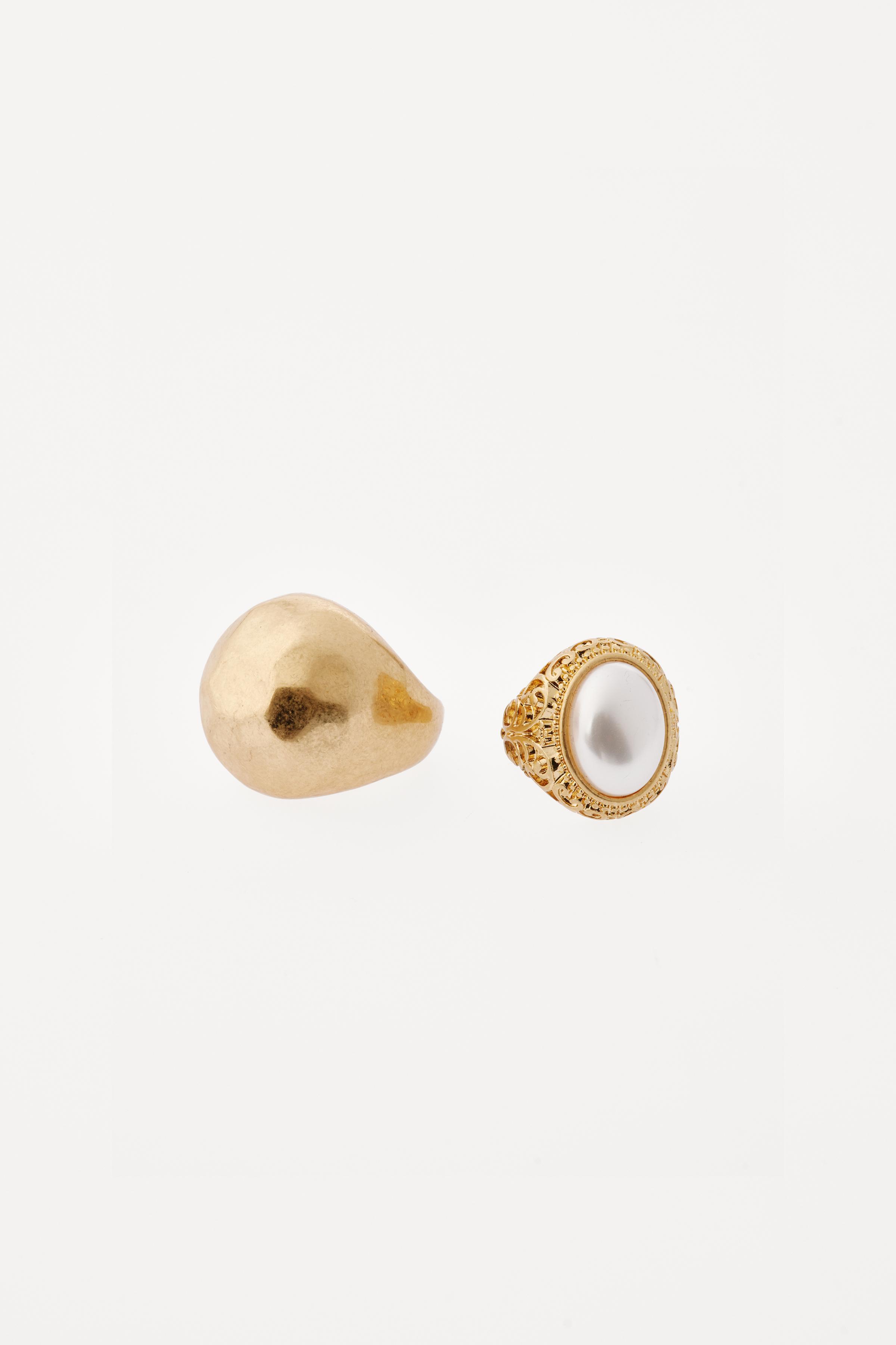 2-PACK OF MAXI PEARL METAL RINGS