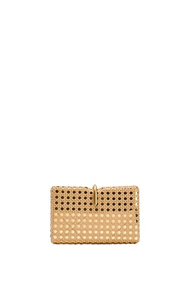 Zara METALLIC RIGID BOX BAG - Gold