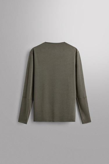 LIGHTWEIGHT TEXTURED RUNNING T-SHIRT - Green marl by Zara - Image 8