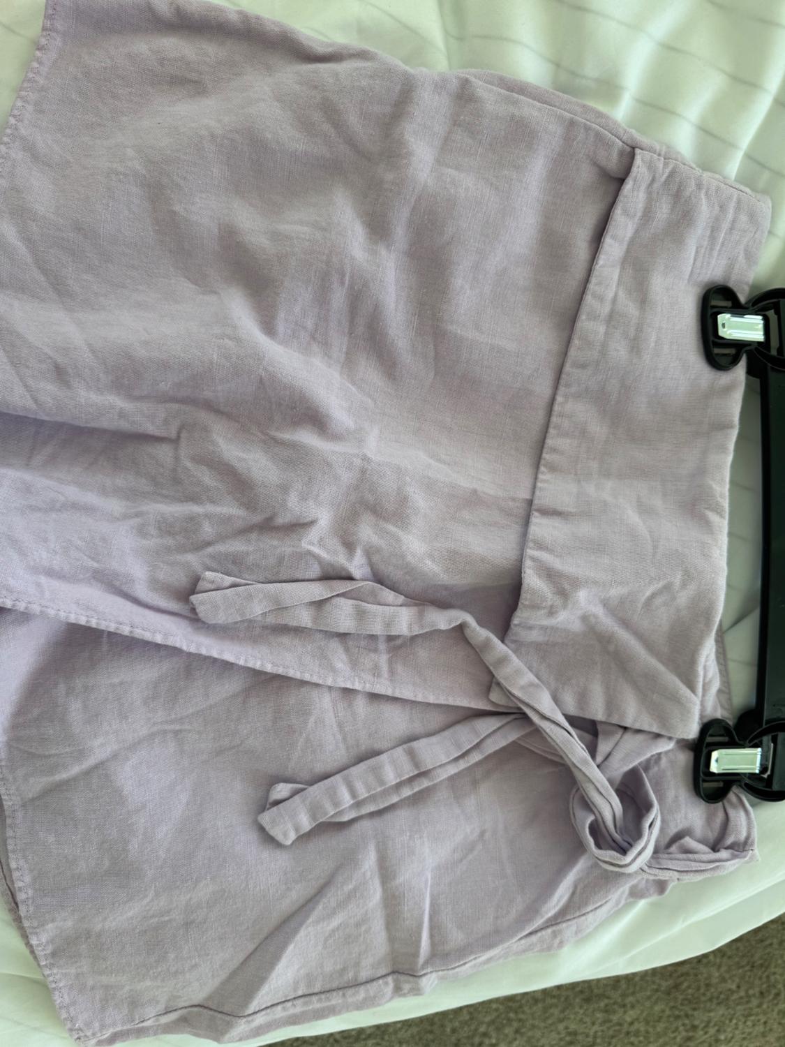 LINEN BLEND BOW TRIM SKORT - Image 3