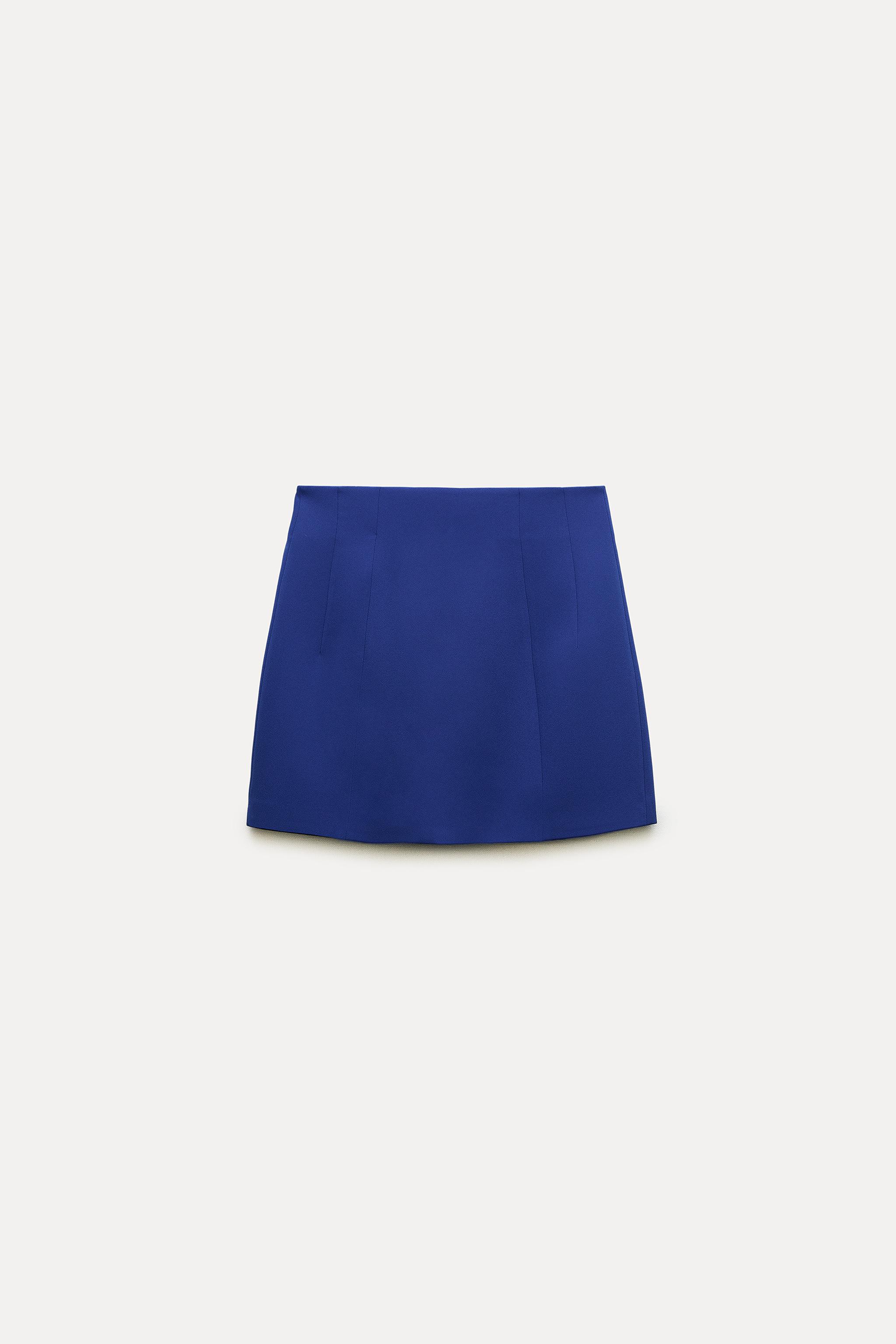 HIGH WAIST MINI SKIRT ZW COLLECTION Bluish ZARA Canada