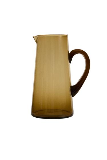 PICHET VERRE BULLES - Marron / Vert de Zara