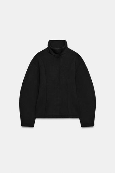 JAQUETA GOLA ALTA - Preto da Zara - Imagem 0