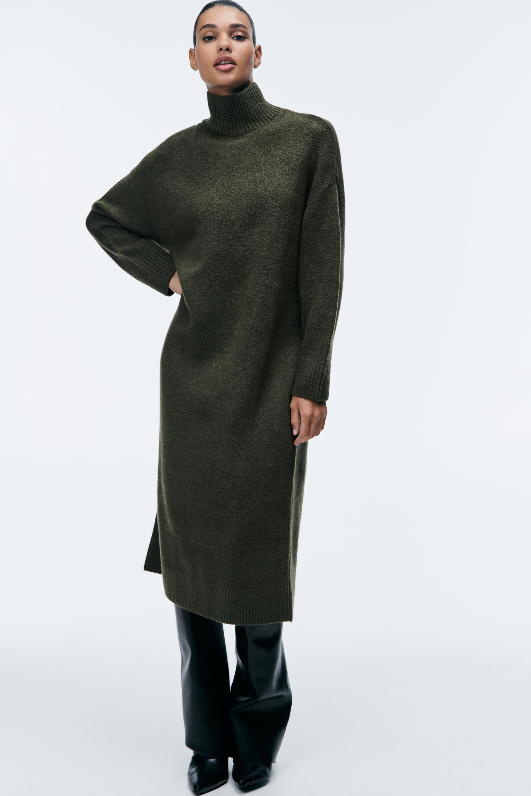 SOFT KNIT MIDI DRESS - Bottle green | ZARA United States