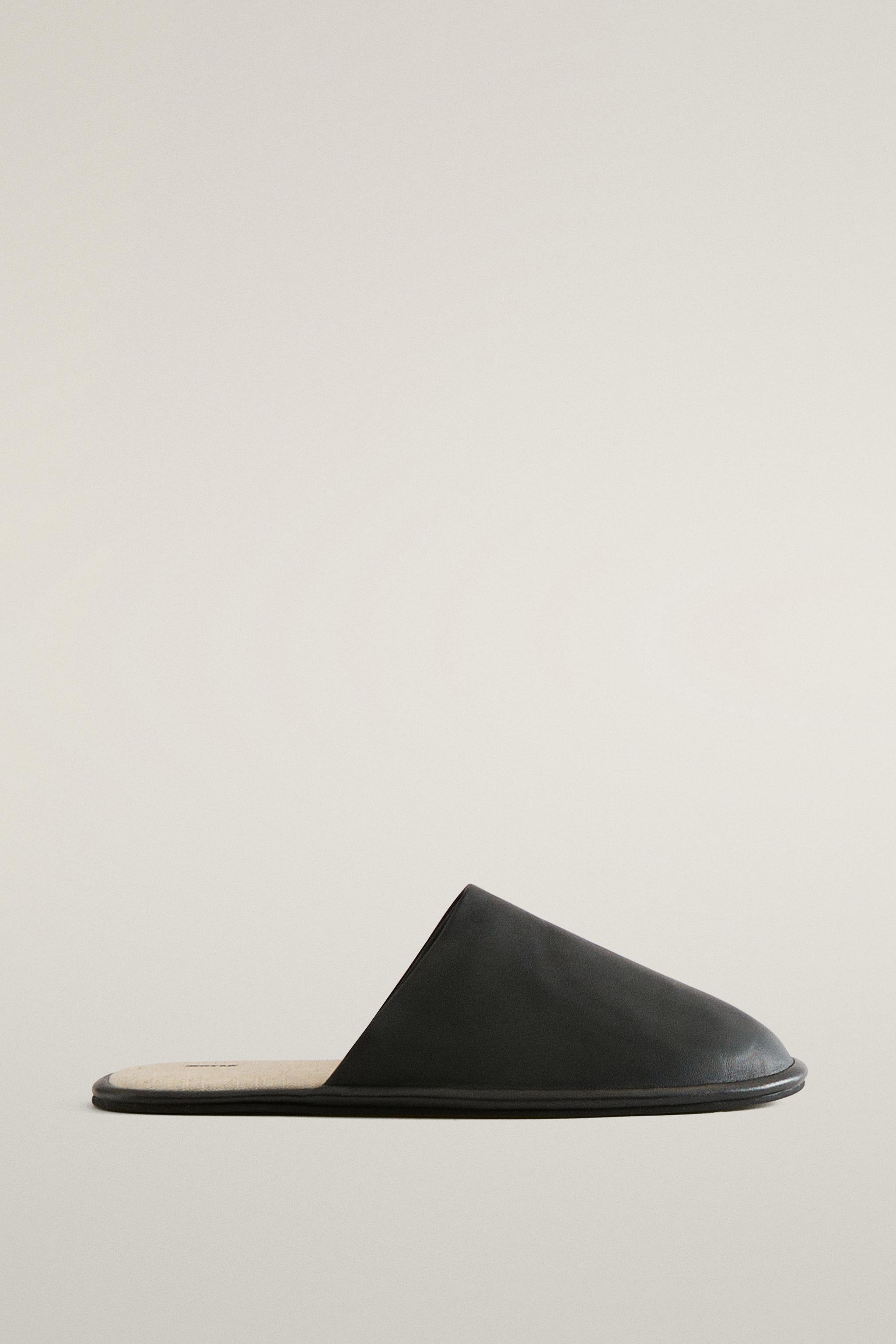 MULE CUIR CONTRASTE