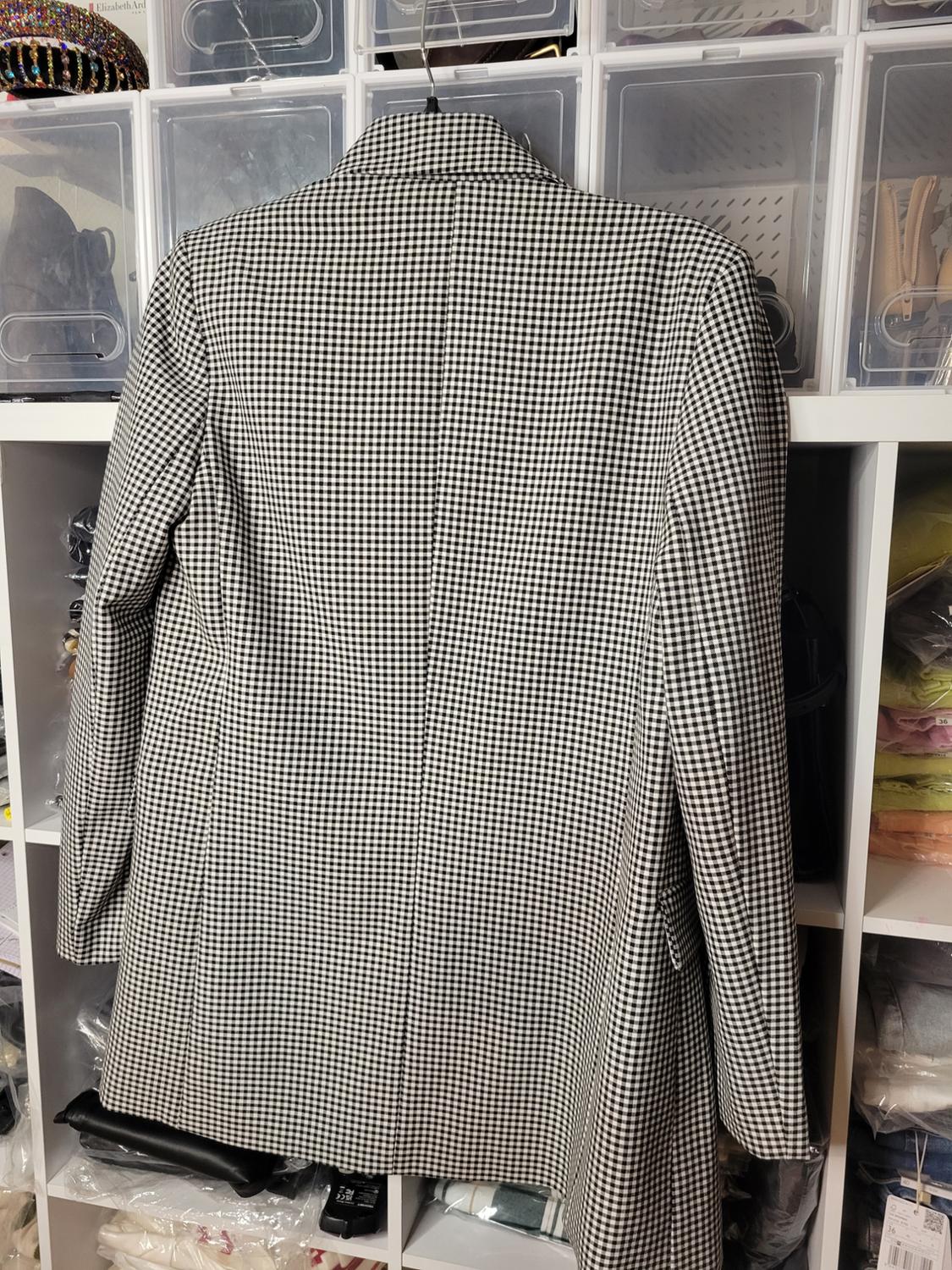 GINGHAM STRAIGHT CUT BLAZER - Image 2