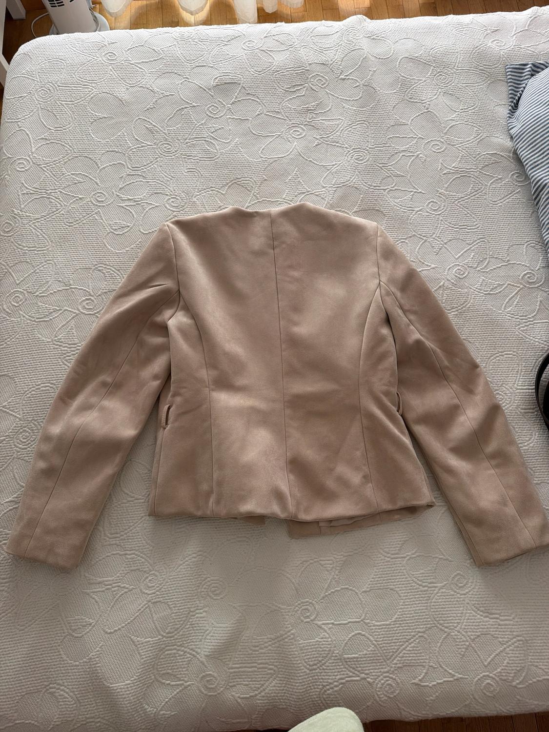 FAUX SUEDE BLAZER WITH BELT - Image 4