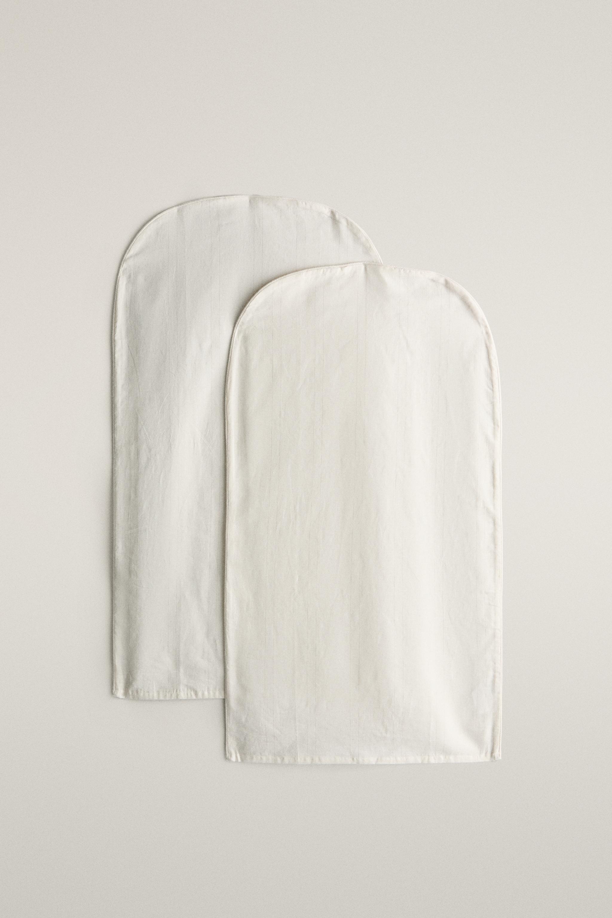 SMALL LINEN AND COTTON WARDROBE COVER (PACK OF 2)