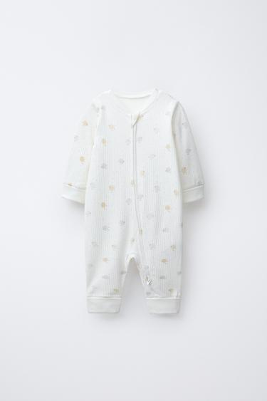 PYJAMA UNE PIÈCE POUSSINS PIEDS CONVERTIBLES - Écru de Zara - Image 2