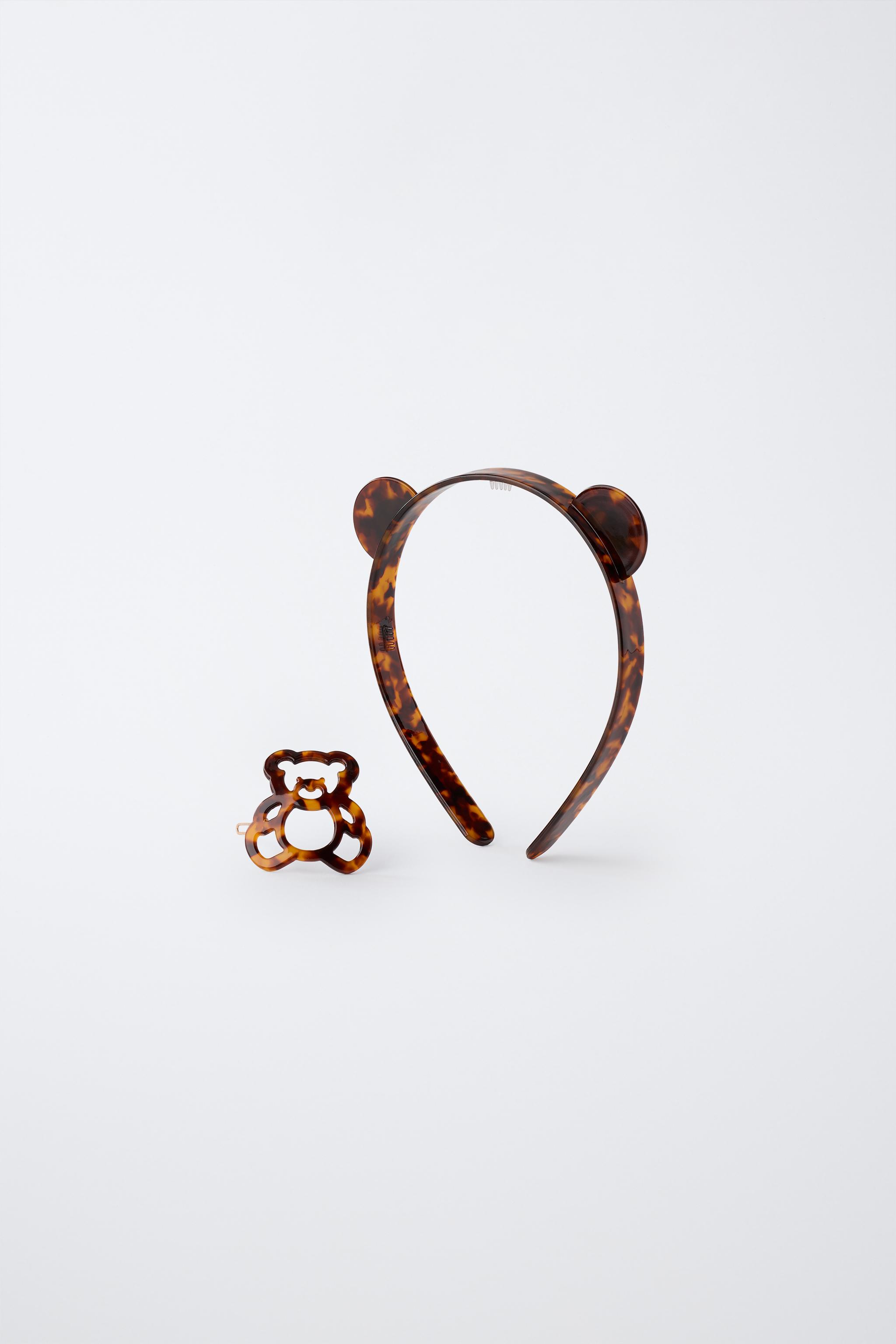 LOT SERRE-TÊTE ET PINCE OURS ASPECT ÉCAILLE