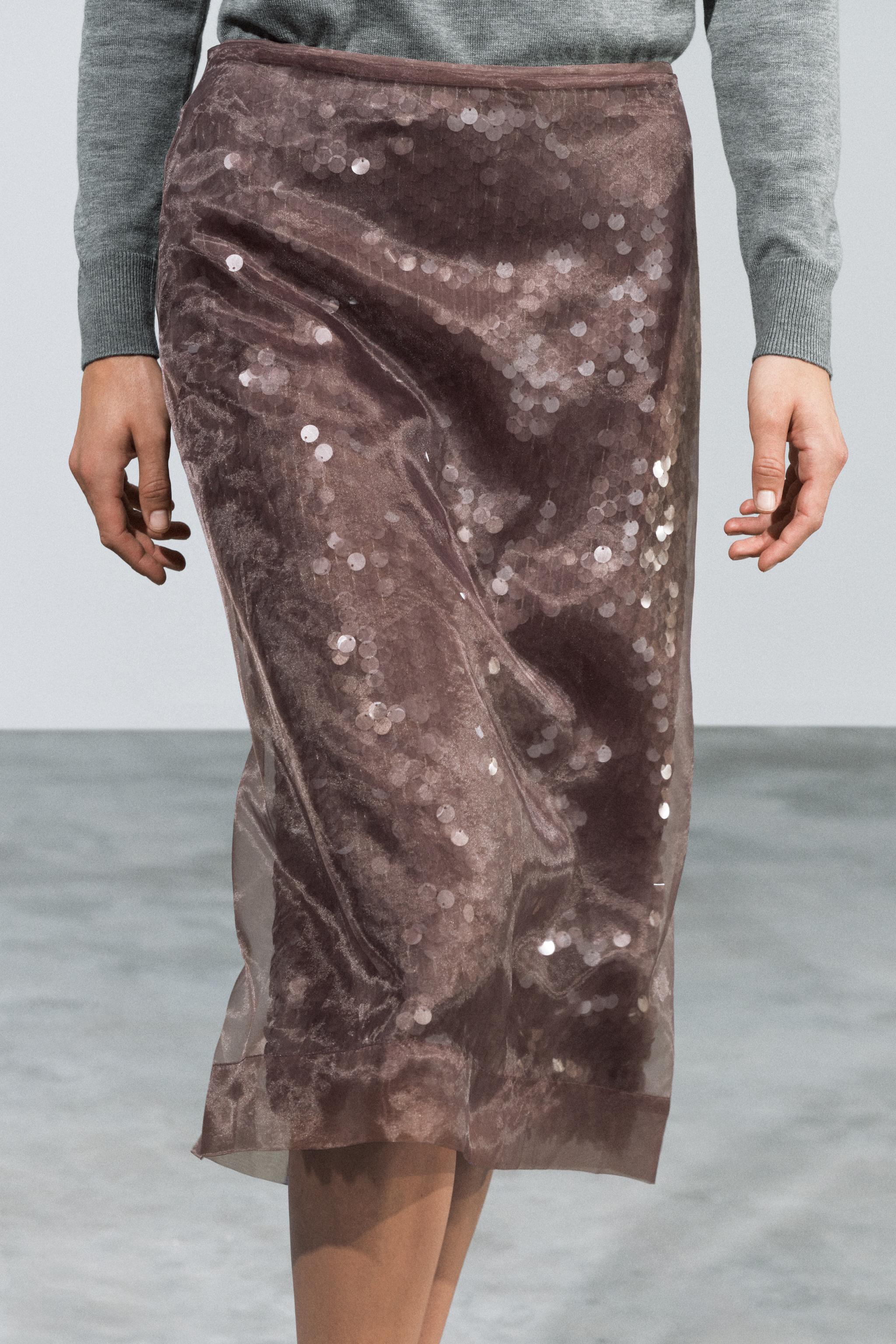 ZW COLLECTION SEQUIN MIDI SKIRT - thumbnail 2