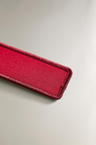 SMOOTH CANVAS KEY RING - Red by Zara - Image 3
