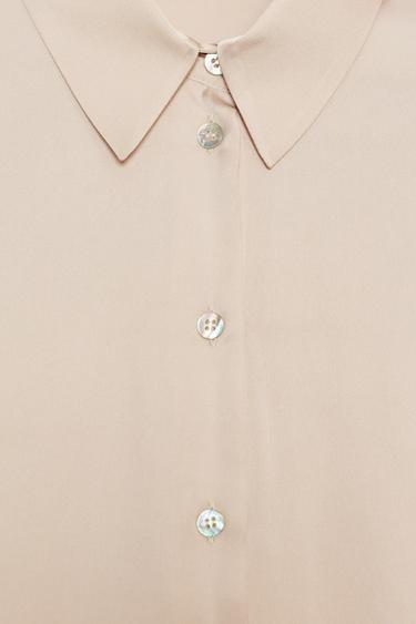 CHEMISE SATINÉE À BAS ASYMÉTRIQUE - Cave de Zara - Image 6