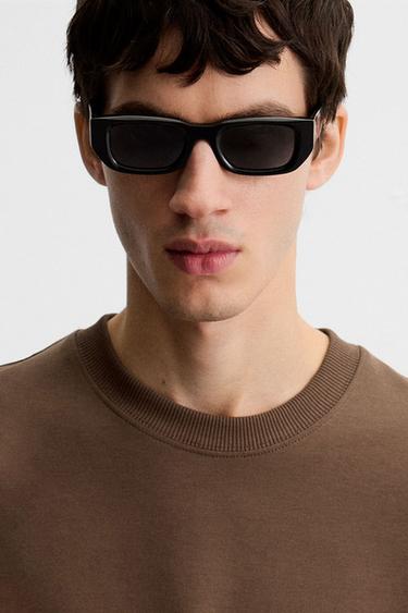 Zara TECHNICAL INTERLOCK SWEATSHIRT - Brown