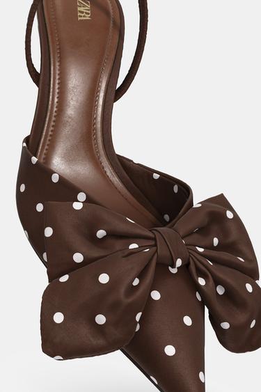 POLKA DOT PRINT HIGH-HEEL SHOES WITH BOW - Multicoloured by Zara - Image 4