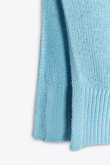 KNIT MIDI SKIRT - Light blue by Zara - Image 5