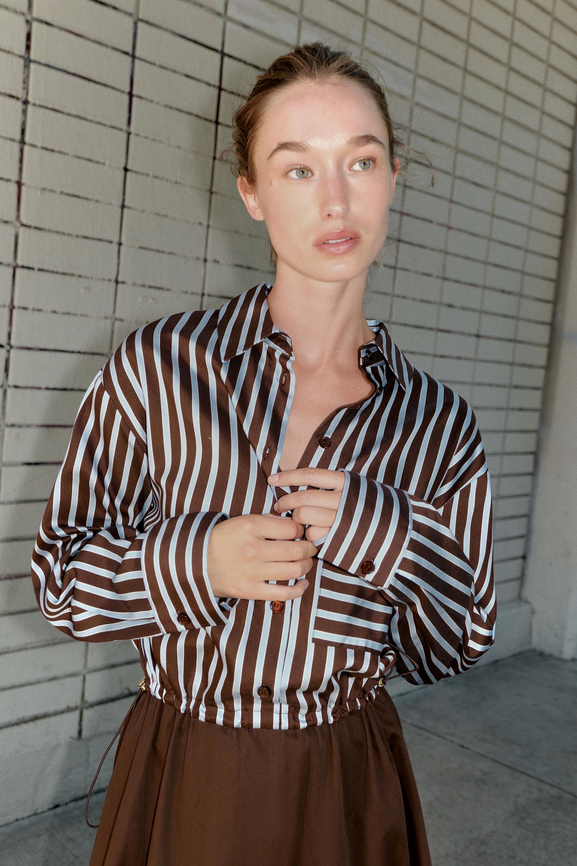 COMBINED MIDI SHIRT DRESS thumbnail 2
