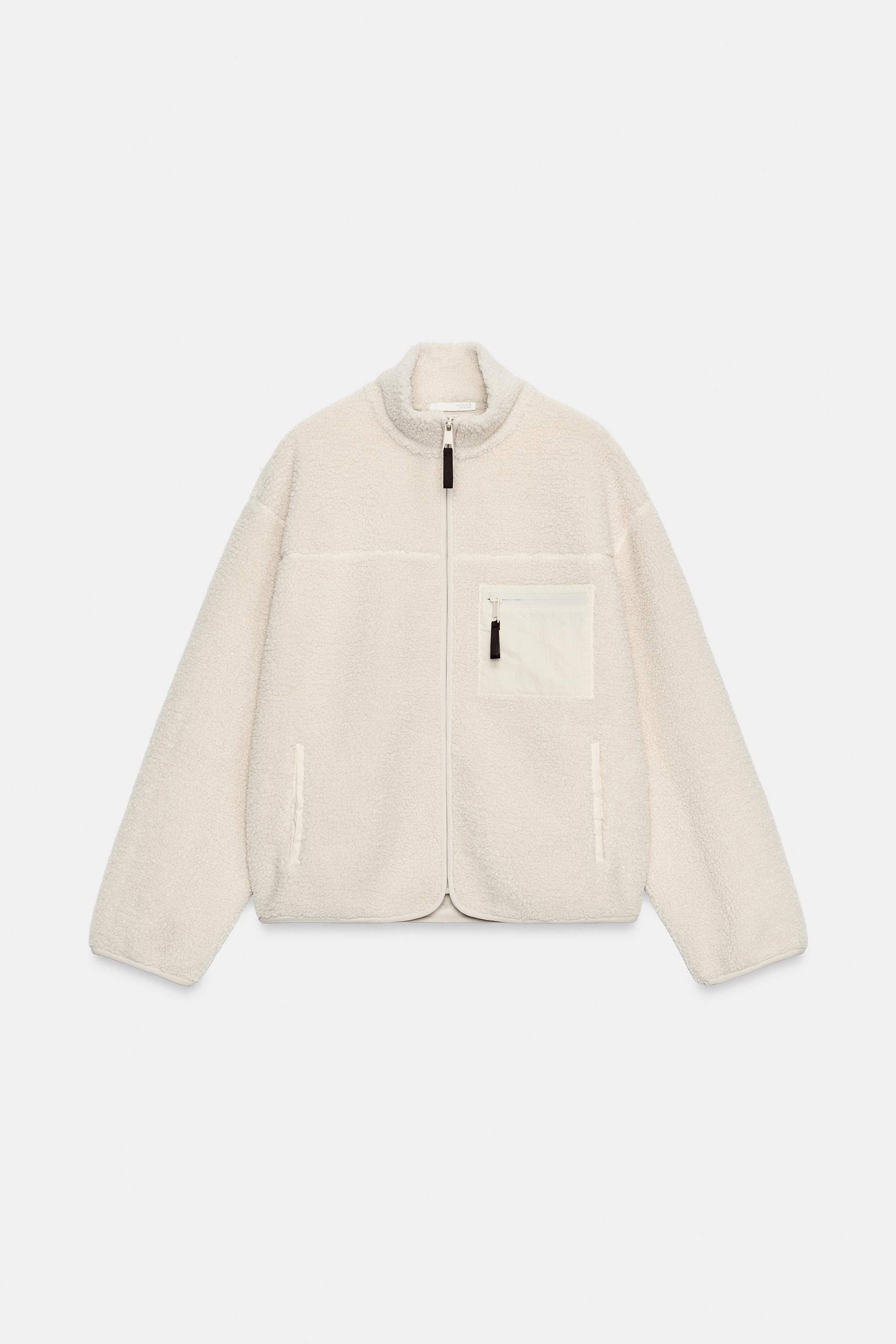 FAUX SHEARLING JACKET WITH POCKET