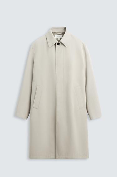 Zara RELAXED FIT MANTECO TRENCH COAT - Beige