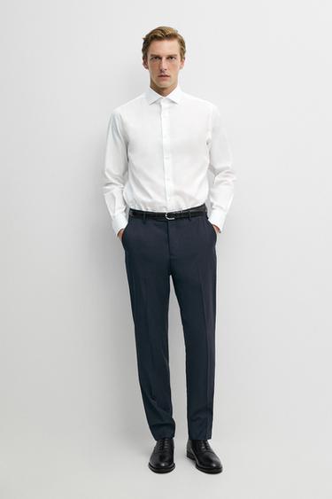 Zara Slim fit 100% cotton shirt - White - Image 0