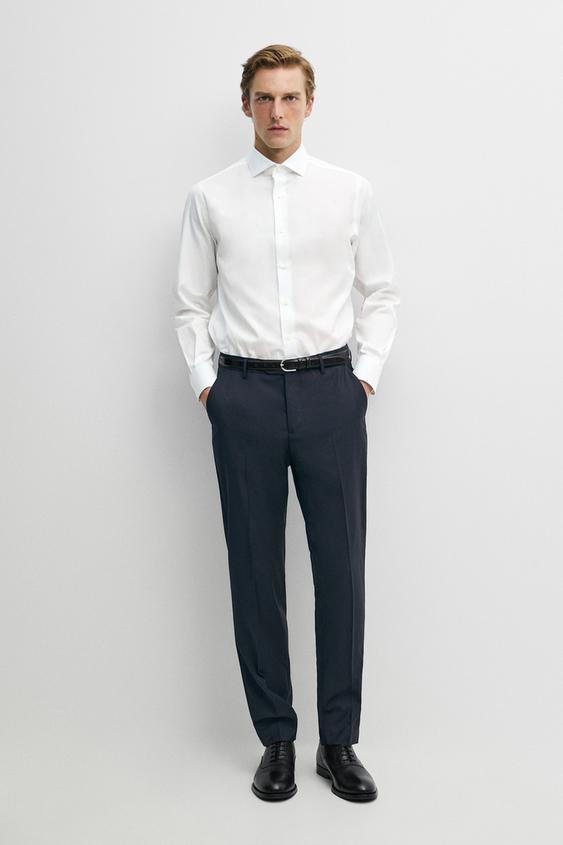 Zara Slim fit 100% cotton shirt - White - Image 0