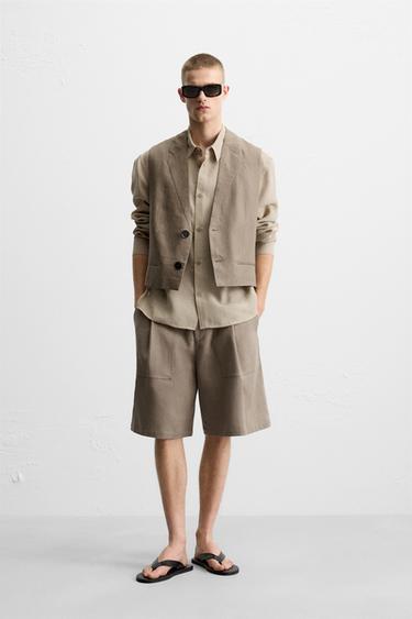 LINEN/COTTON TEXTURED SUIT -  by Zara - Image 0