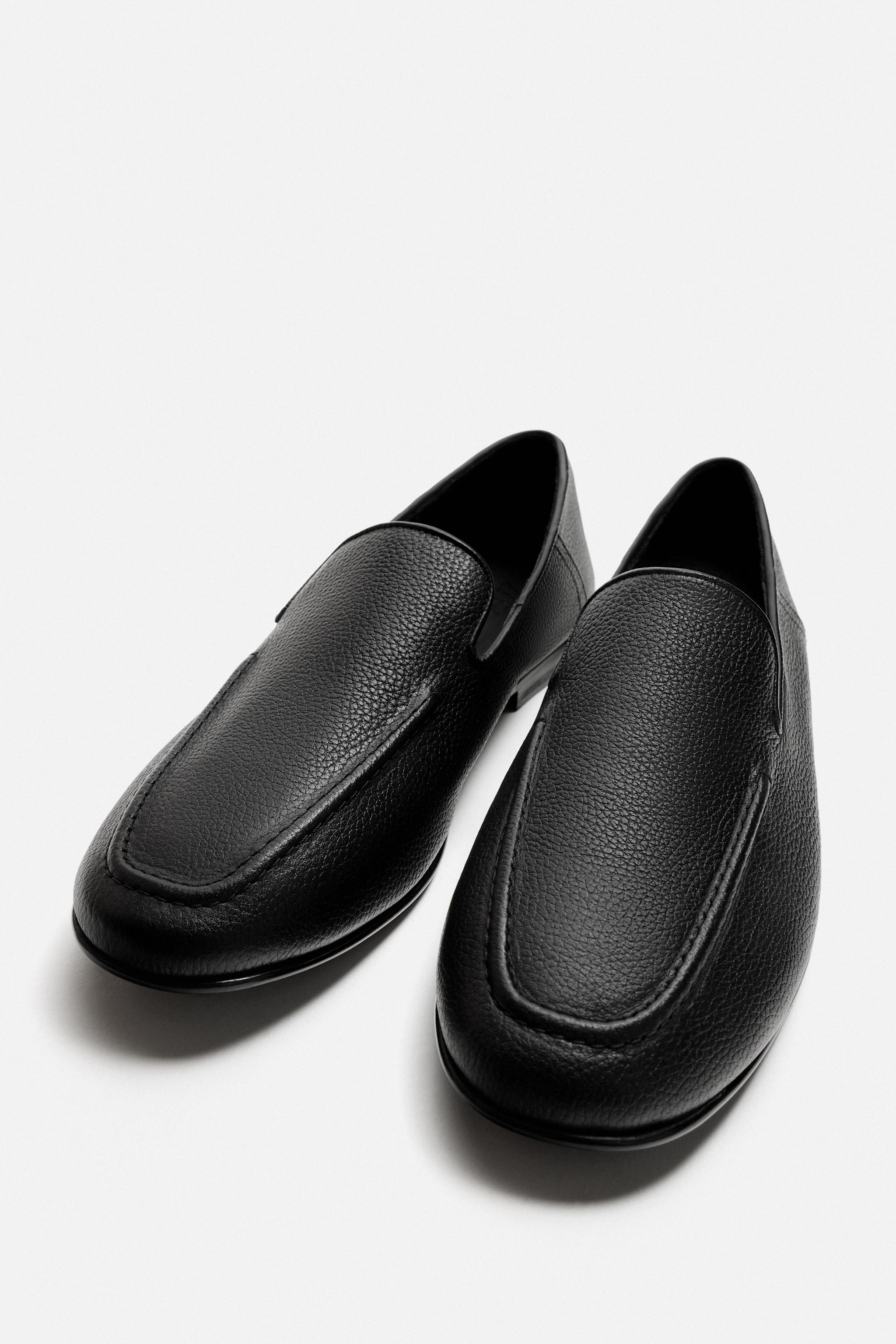 【蘭丸】②助手席フラット【ブラックレザー】 LEATHER PENNY LOAFERS - Black | ZARA United States