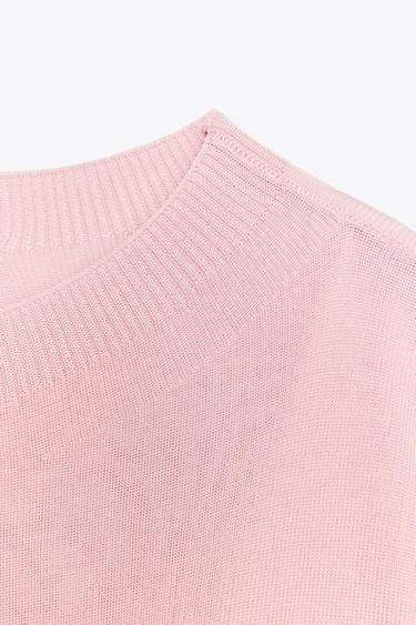 WIDE SLEEVE KNIT TOP - Pale pink by Zara - Image 11