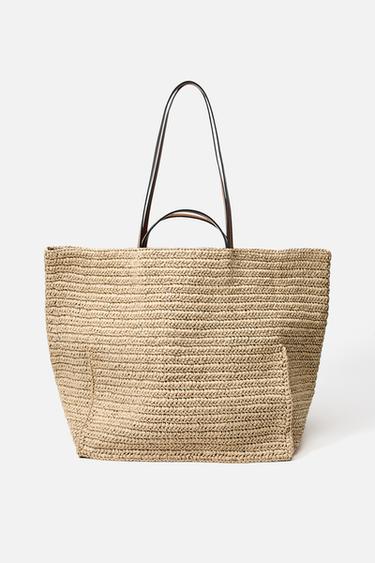 ZAPLETEN KABELKA SHOPPER - Svtle bov od Zara