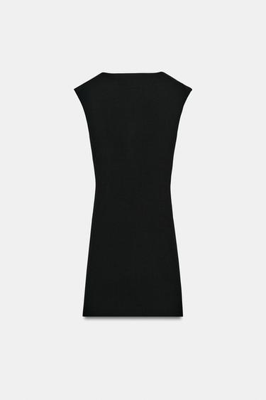 ROBE COURTE AJOURÉE STRETCH - Noir de Zara - Image 5