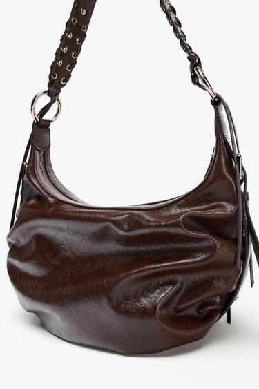 FRINGED SHOULDER BAG - Burgundy Red by Zara - Image 4