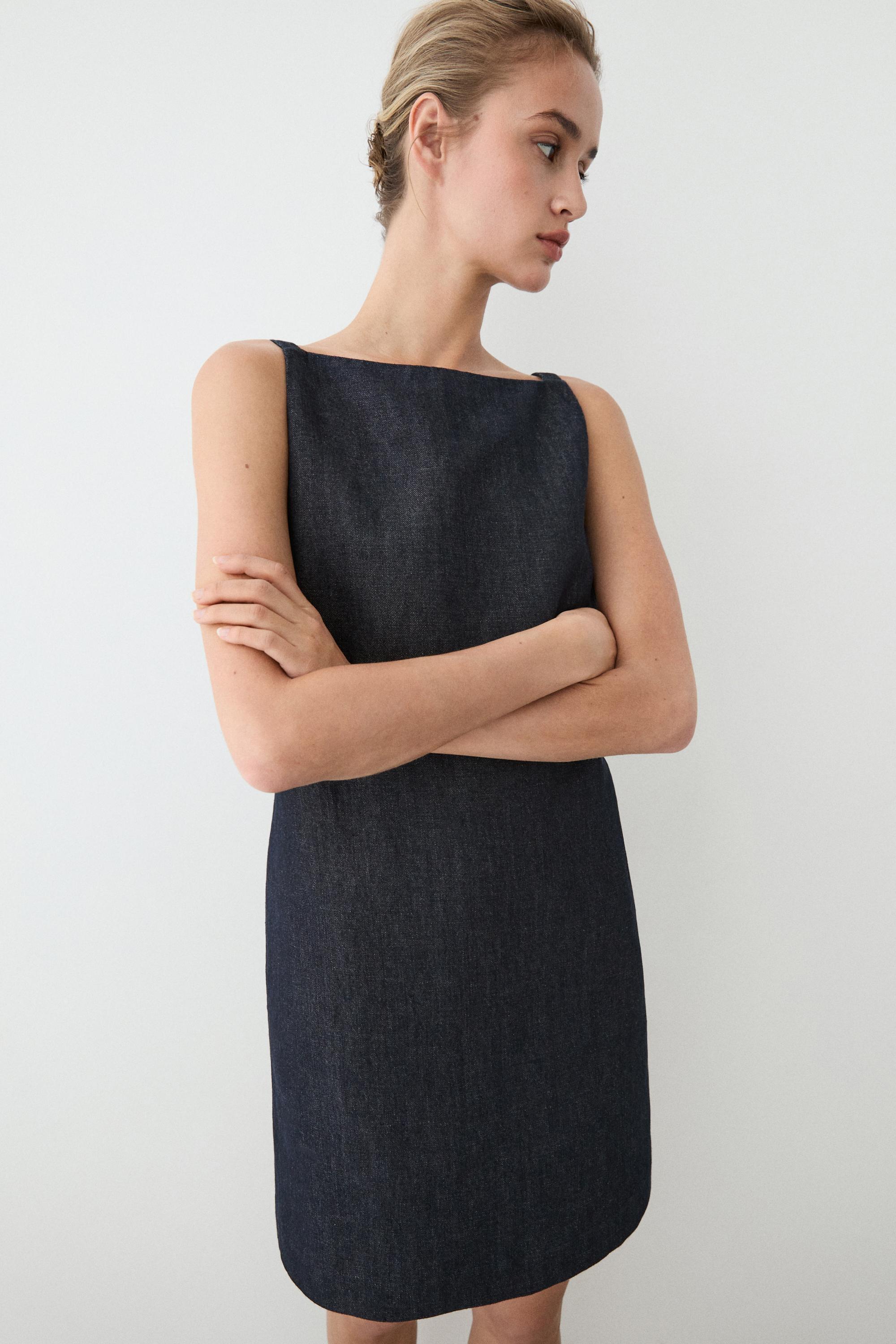 Denim mini dress — Blue