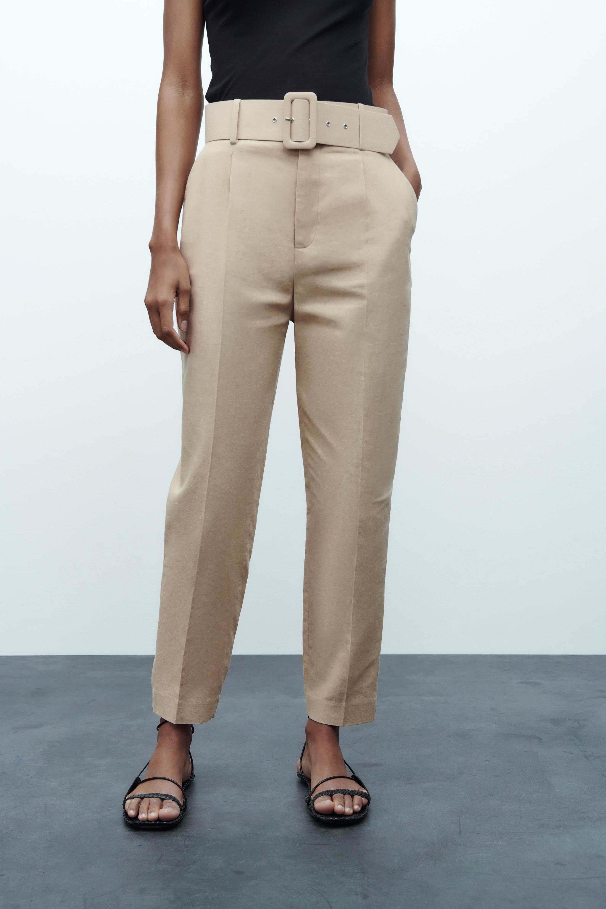 Zara cheap cream pants