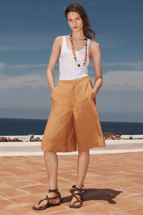 STRIPED LINEN SHORTS LIMITED EDITION