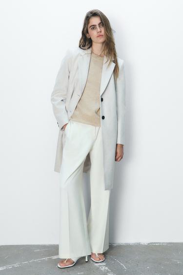 ABRIGO SOFT BOTONES - Crudo de Zara