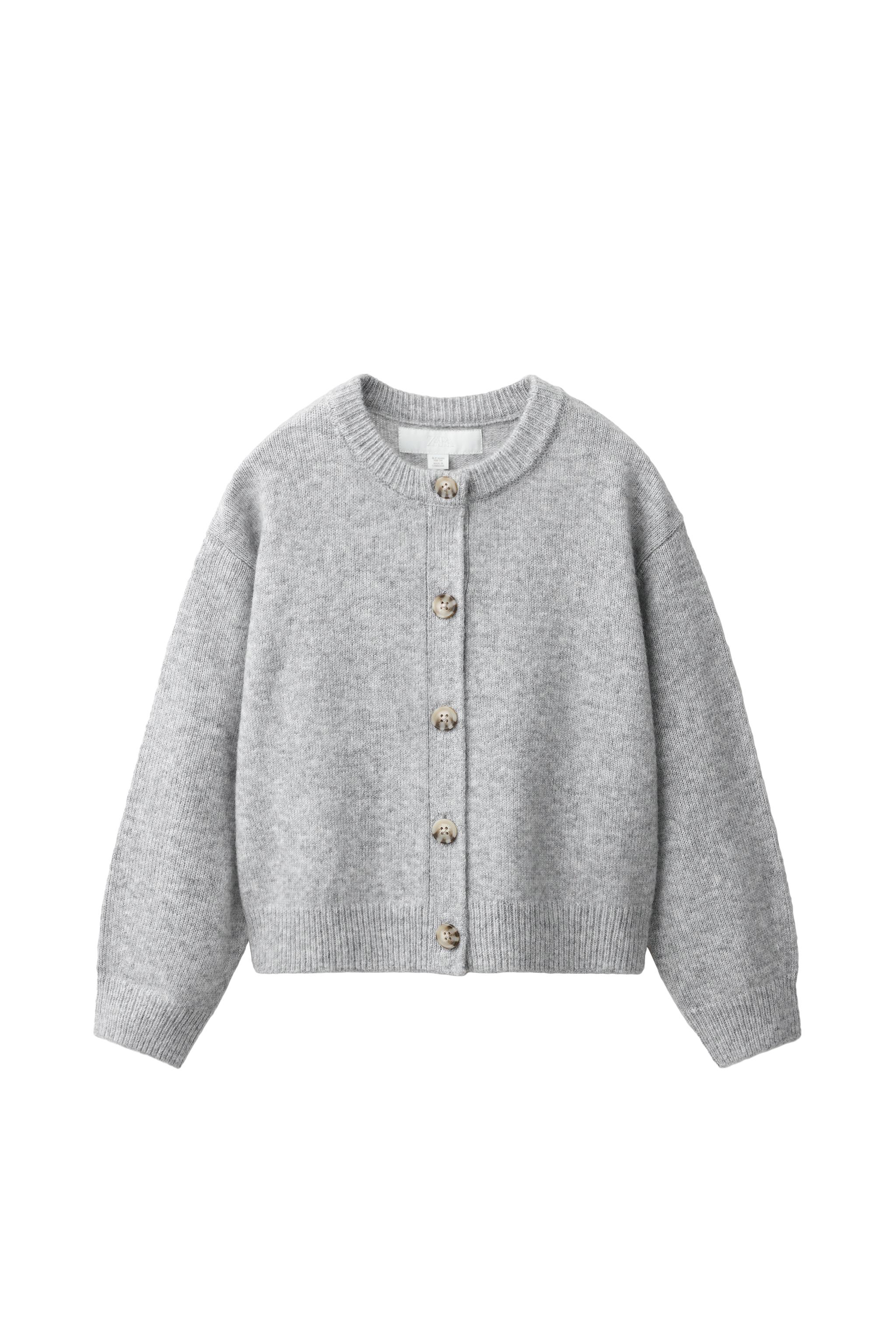 プレーンニットカーディガン - ライトグレー | ZARA Japan / 日本