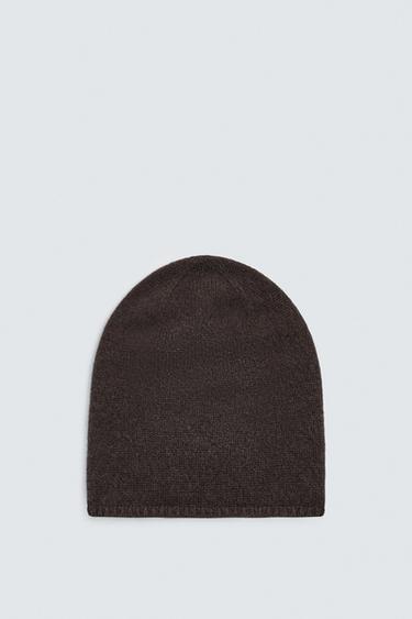 LIMITED EDITION CASHMERE BEANIE - Brown by Zara