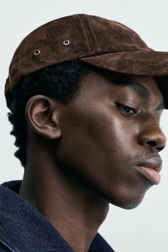 ZARA Suede Leather Cap 03920770700-a1.jpg?ts=  main image 4