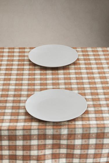 NAPPE CARREAU FIL TEINTÉ - Rose clair de Zara - Image 1