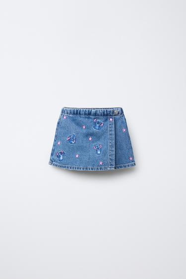 FALDA BERMUDA DENIM LILO & STITCH © DISNEY - Azul medio de Zara