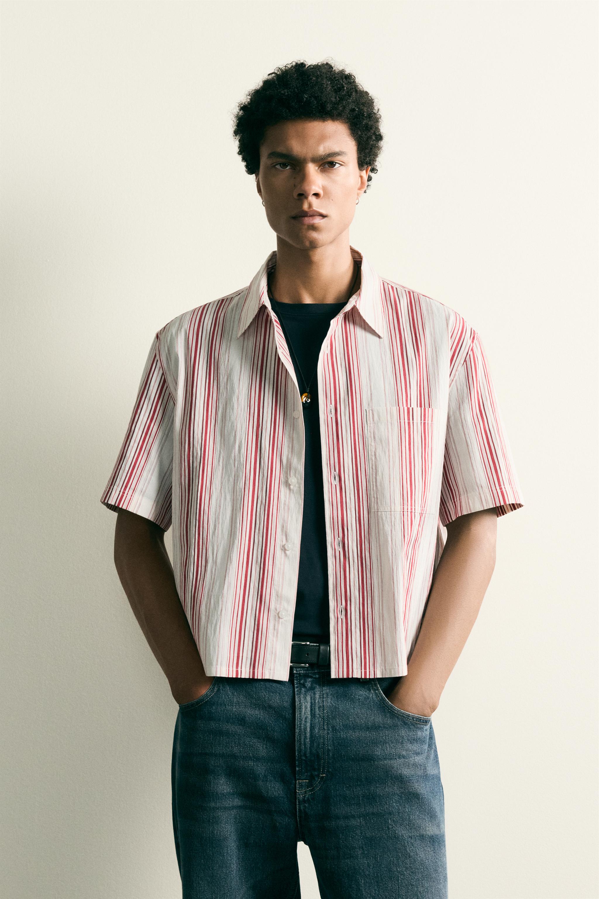 STRIPED BOXY FIT SHIRT