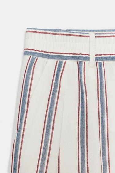 ZW COLLECTION STRIPED BALLOON TROUSERS - Ecru by Zara - Image 7