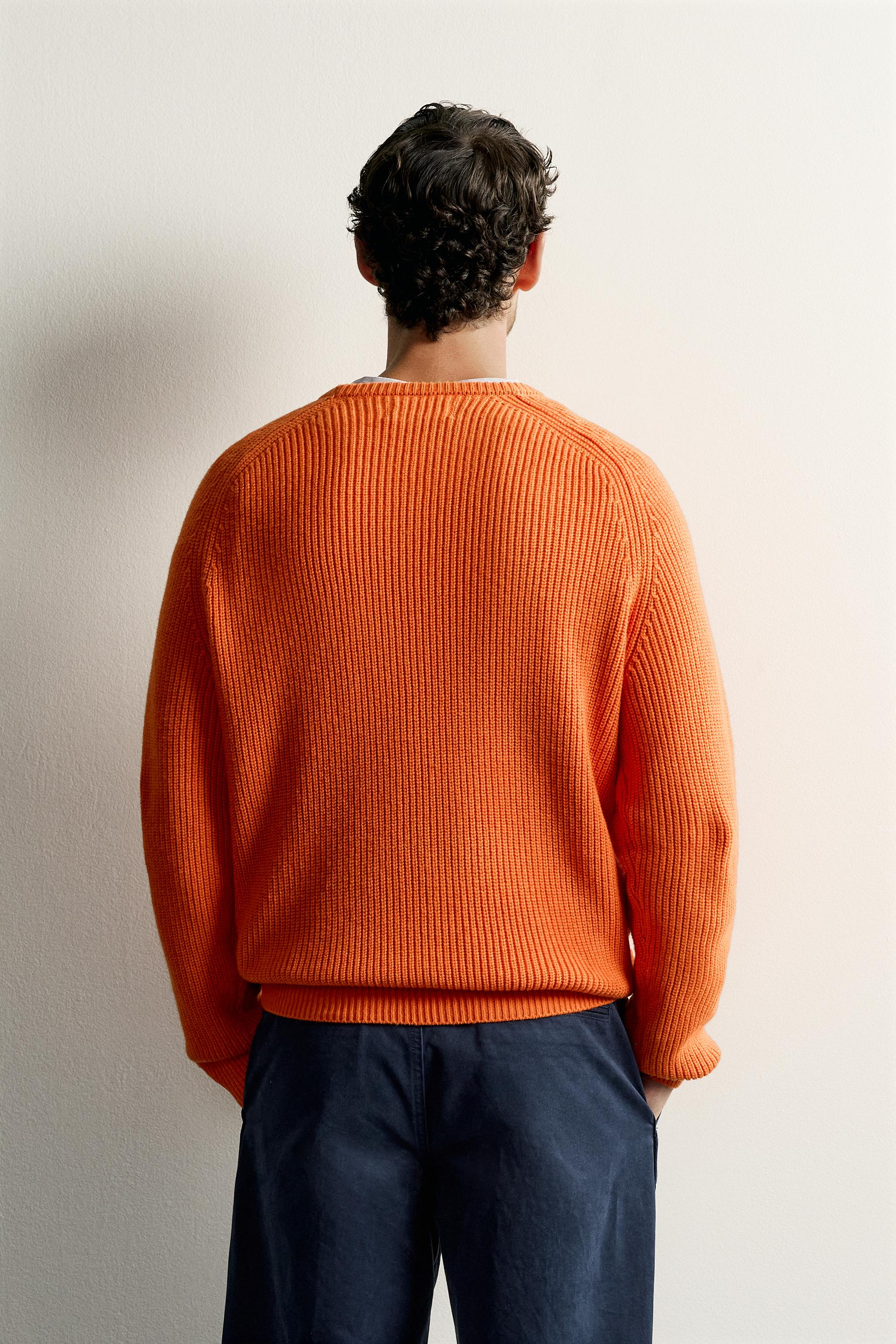 COTTON-WOOL PURL KNIT JUMPER