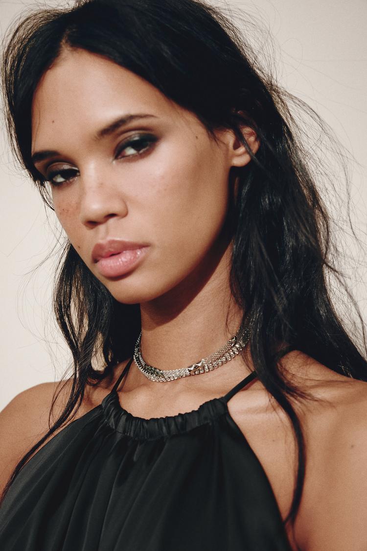 Pack 2 collares choker brillos