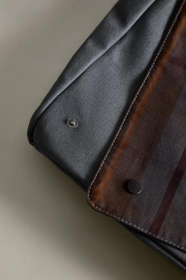 CHILDREN'S TARTAN CHECK BACKPACK - Brown-Blue by Zara - Image 2