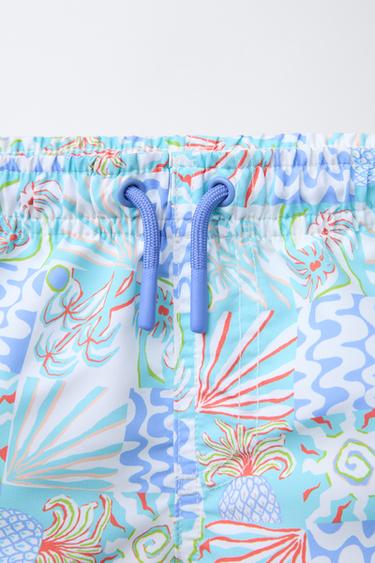 2-6 YEARS/ PALM TREE PRINT SWIM BERMUDA SHORTS - Sand by Zara - Image 2