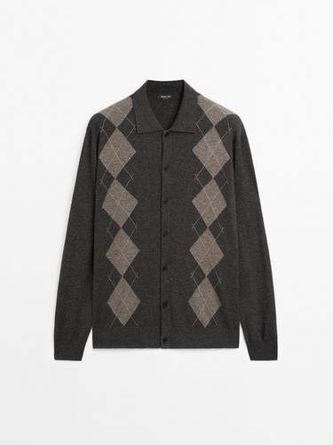 Cardigan laine - Gris anthracite de Zara