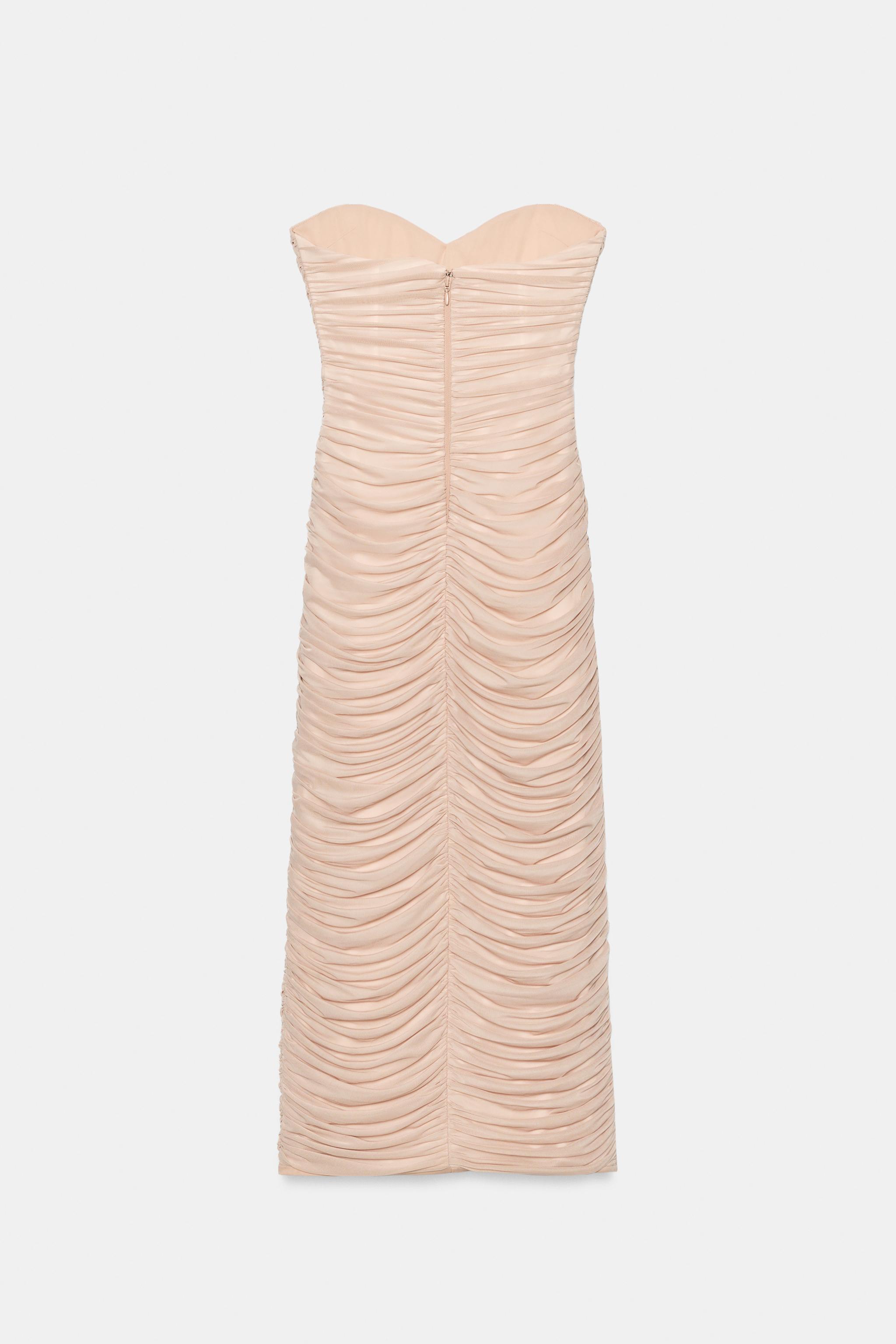 ROBE MIDI TULLE DRAPÉE