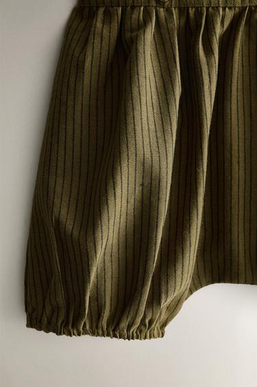 BLOOMER BRETELLES RAYURES - Vert de Zara - Image 2