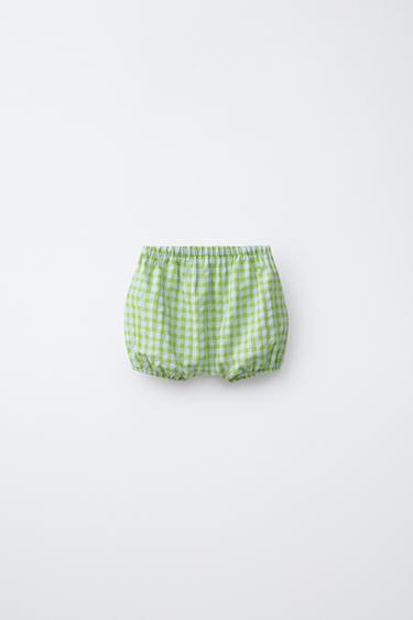 BLOOMER À CARREAUX VICHY - Citron vert de Zara - Image 1